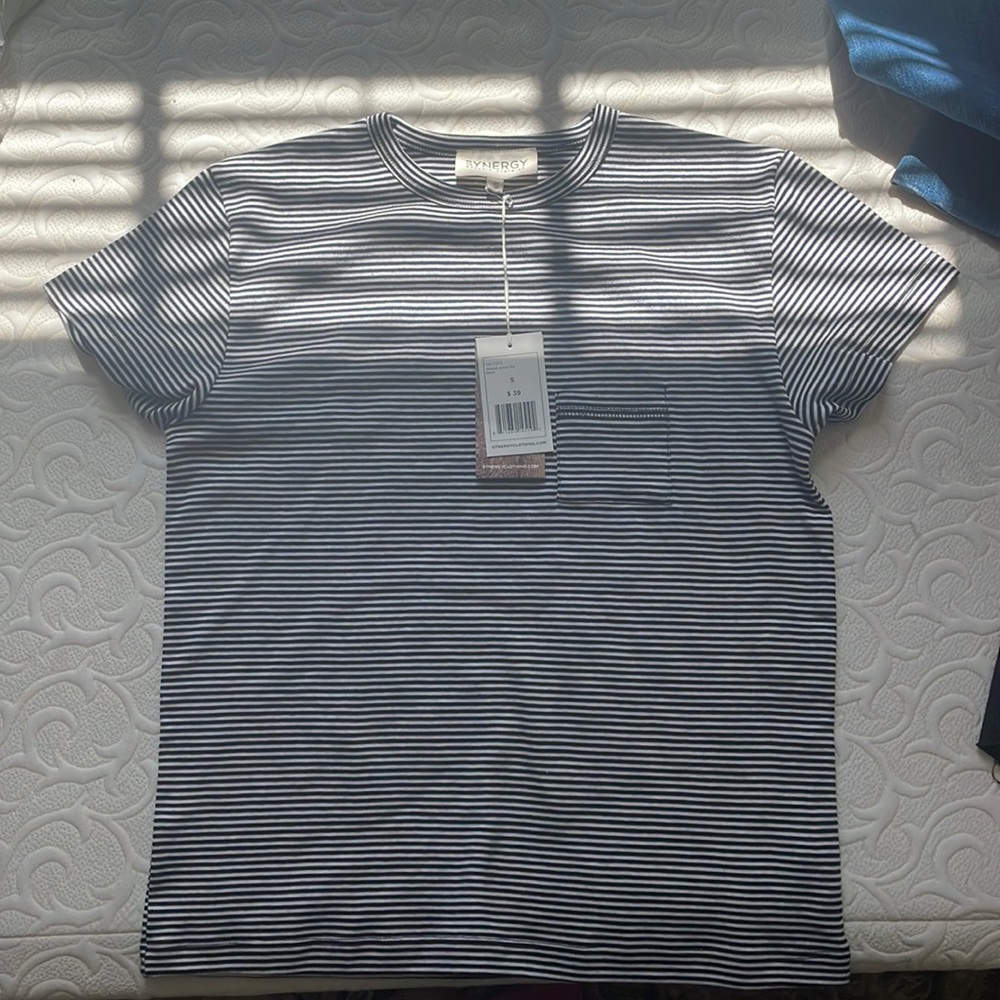 Synergy Organic Clothing striped t shirt. Perfect for lounge wearOrganic cotton.